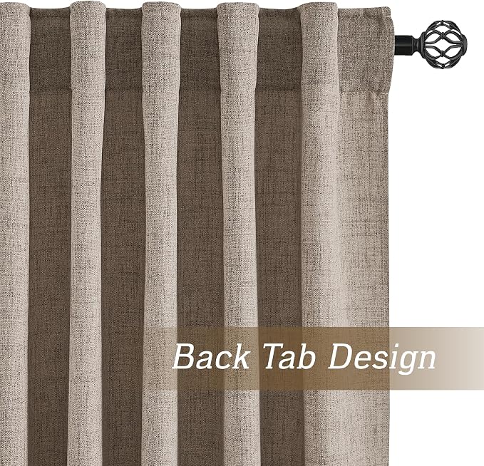 RYB HOME Sheer Curtains 108 inches, Extra Long Floor to Ceiling Curtains | - Image 3