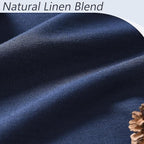 Navy Blue 100% Blackout Curtains 96 Inch Length 2 Panels Set - Image 3