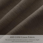 Thick Linen Pinch Pleated Light Filtering Privacy Dark Brown Curtains 50x80 | - Image 3
