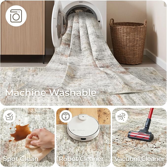 2x12 Runner Rug Non Slip, Washable Hallway Runner Rug, Laundry Room, Soft - Image 8
