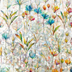 Rainbow Window Privacy Film 3D Floral Decorative Stained Glass Window Film Anti UV Non-Adhesive Reusable 23.6" x 78.7" for Home Room Car Glass Cling