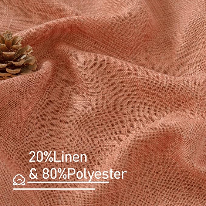 Short Window Linen Curtains 36 Inch Length 2 Panels, 34x36 Inch | Kitchen - Image 2