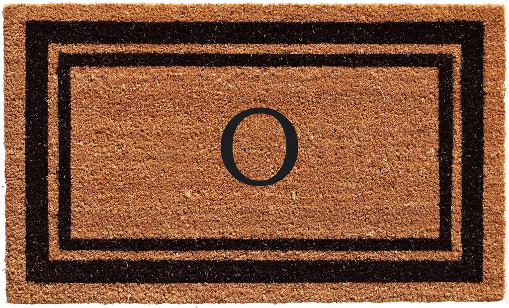 Calloway Mills 152963672O Black Border 36" x 72" Monogram Doormat Letter (O)
