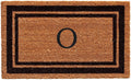 Calloway Mills 152963672O Black Border 36" x 72" Monogram Doormat Letter (O)