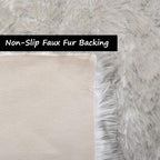 Goolela Round Sheepskin Rug 5ft Fluffy Circle Fuzzy Faux Fur Rug - Image 5