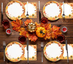 150Pcs Fall Paper Plates and Napkins Party Supplies Autumn Thanksgiving Disposable Plates Napkin Watercolor Maple Leaves Tableware Set for Fall Decor Thanksgiving Party Supplies,Serve 50 Guests