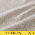 NICETOWN Oatmeal Vintage Open Linen Weave Flax Thermal Curtains, 100% Blackout - Image 9