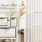 Ivory White Linen Curtains 132 Inch Length - Image 3
