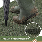 BEQHAUSE Dirt Trapper Door Mat 24" x 36", Non-Slip Washable Doormats, Low - Image 3