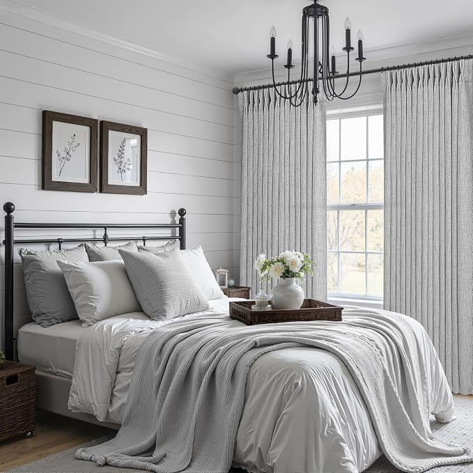 Light Grey Pinch Pleated Curtains 96 Inch Long - Image 7