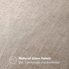 MIULEE Decorative Linen Pillow Covers 20x20 Inch Natural Linen | Boho - Image 3
