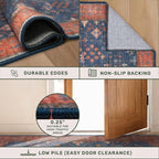 Boho Washable 3x16 Extra Long Hallway Runner Rug, Non-Slip Stain & Fade - Image 4