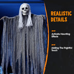 JOYIN 3 Pack Hanging Halloween Skeleton Ghosts Decorations Outdoor, Grim Reapers for Best Halloween Outdoor Decorations, Haunted Haunted House Prop, Party Supplies