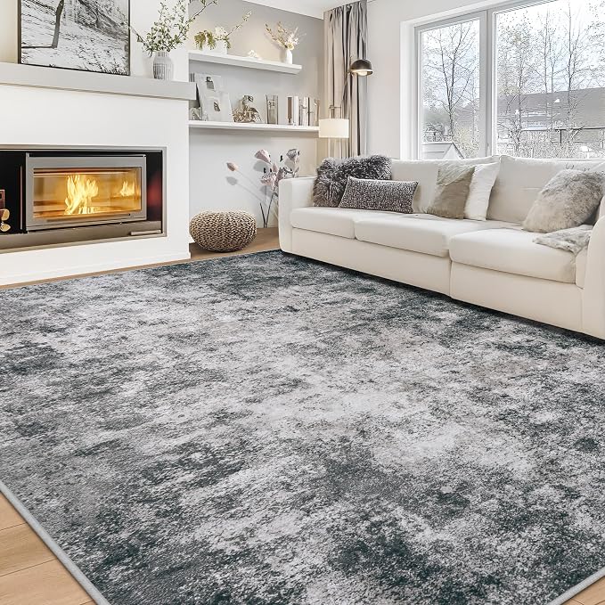 Aelenmu 10x14 Area Rugs for Living Room Dining Room Washable Black | Soft by Aelenmu