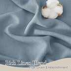 RYB HOME Sheer Curtains 102 inches, Extra Long Floor to Ceiling Curtains | Half - Image 2