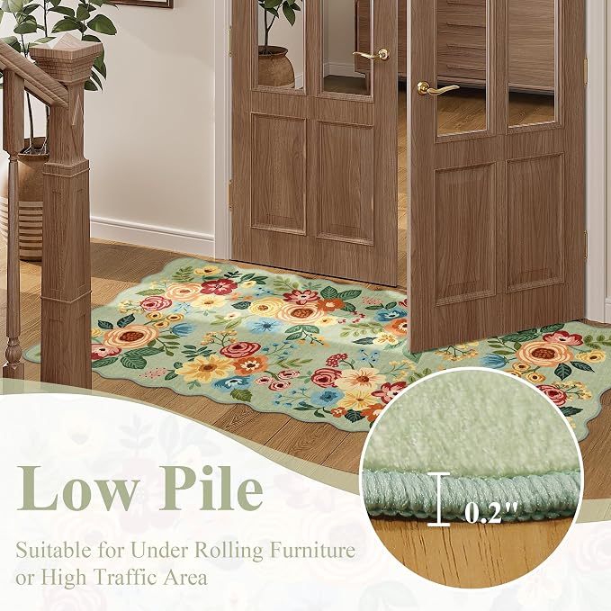 DUKINO 2x10 Runner Rug for Hallway, Washable Kitchen Rug Non Slip, Low Pile - Image 9