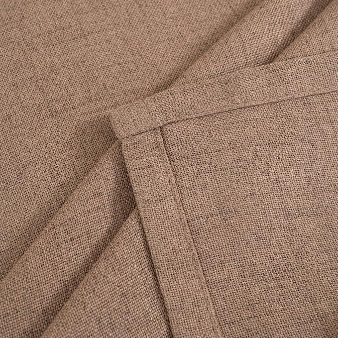 YoungsTex Linen Semi Sheer Curtains 42X48 Inch Length 2 Panels - Image 8