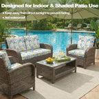 CALBODE 8 Pcs Stretch Indoor/Outdoor Seat Cushion Covers, - Image 5