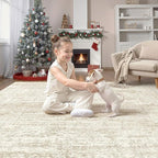 UERMEI Square Area Rugs : Washable 8x8 Neutral Modern Abstract Carpet - Image 5