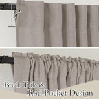 RYB HOME Linen Semi Sheer Curtains - Image 3