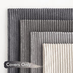MIULEE Soft Corduroy Decorative Throw Pillow Covers Neutral Grey 18x18 | Set of - Image 4