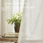 Linen Semi Sheer Curtains 40 Inch - Image 5