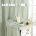 YoungsTex Sage Green Linen Curtains 95 Inch Long - Image 8