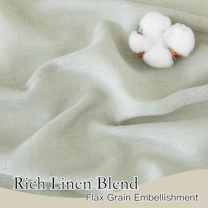 RYB HOME Light Filtering Linen Sheer Curtains 72 inch Long - Image 3