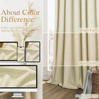 100% Blackout Linen Curtains for Bedroom 90 inches Long, Thermal Insulated Room - Image 7