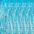 GOER 3.2 ft x 6.5 ft Metallic Tinsel Foil Fringe Curtains Party Photo Backdrop Party Streamers for Birthday,Graduation,New Year Eve Decorations Wedding Decor (1 Pack,Wavy Light Blue)