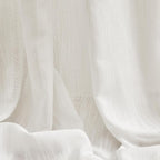 MYSKY HOME Natural Living Room Curtains Boho Semi Sheers Light Filtering Back - Image 8
