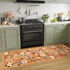 DUKINO 2.6x8 Runner Rug, Floral Washable Kitchen Rugs Non Slip, Stain Resistant - Image 7