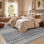 cotiled Boho 8x10 Area Rugs for Living Room: Large Moroccan Washable Rug | - Image 5