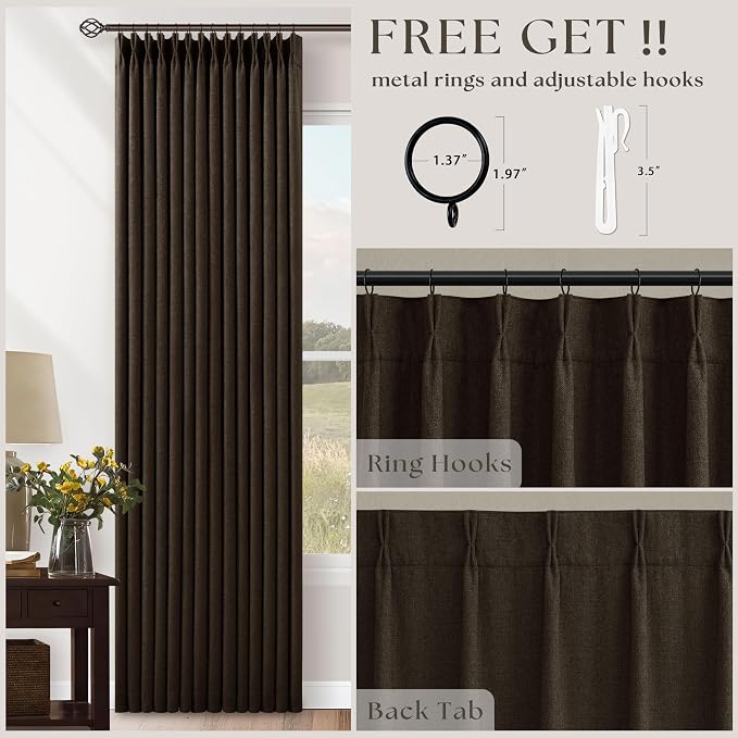 Extra Long 120 Inch Blackout Chocolate Brown Curtains - Image 8