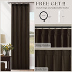 Extra Long 120 Inch Blackout Chocolate Brown Curtains - Image 8