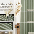 Sheer Light Sage Linen Curtains 102 Inches Long Rod Pocket Back Tab Drapes 2 - Image 3