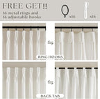 Natural Pinch Pleat Linen Kitchen Curtains 45 Inches Long 2 Panels Set | - Image 3