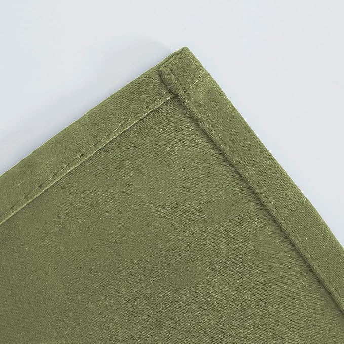 Olive Green Thermal Blackout Curtains/52 x 108 Inch/Set of 2 Panels Room - Image 8