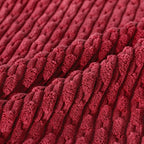 Set of 4 Burgundy Decorative Throw Pillow Covers 26x26 Inch Corduroy Pillow - Image 4