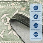GarveeHome Provence Sage Green Area Rugs 10x13 Living Room, Botanical Grove - Image 8