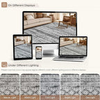 cotiled Boho 12x15 Area Rug for Living Room: Large Moroccan Washable Rug | - Image 8