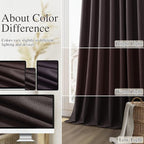 100% Blackout Curtains 102 Inch Length 2 Panels Set - Image 7