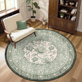 GarveeHome Sage Green Botanical Grove 5ft Round Rug, Small Circle Vintage by GarveeHome