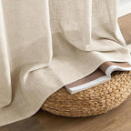 MIULEE Light Taupe Linen Curtains 52x54 Inch Length - Image 7