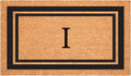 Calloway Mills 152962436I Black Border 24" x 36" Monogram Doormat, (Letter I)