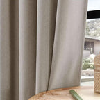 Joydeco Faux Linen Pinch Pleated Curtains 96 Inch Length, Light Filtering - Image 6