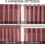 Extra Long Canyon Rose Linen Curtains 120 Inch - Image 2