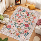 DUKINO 5x7 Area Rugs, Floral Washable Rug - Image 3