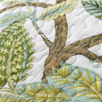 NEWLAKE Cotton Bedspread Quilt Sets - Reversible Patchwork Coverlet Set, Floral Vine Pattern, King Size