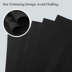 Leetaltree Black Frame Placemats Set of 8 - Heat Resistant Non-Slip Place mats for Dining Table, Washable Durable PVC Vinyl Woven Table Mats（Black Frame, 8）